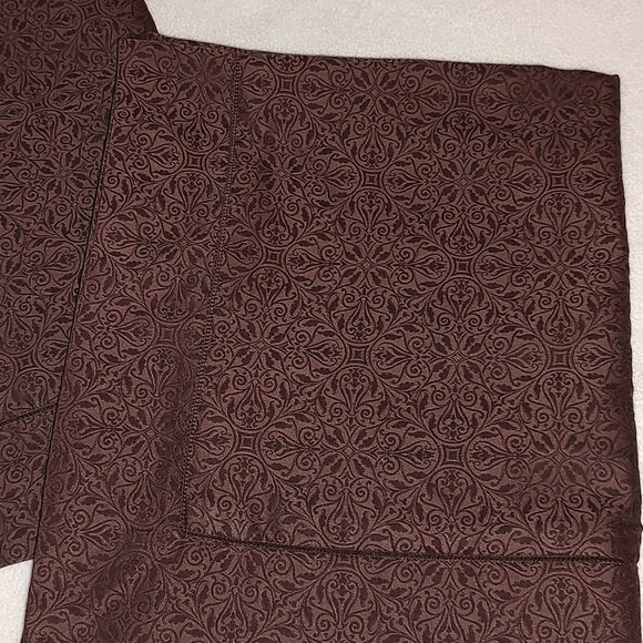 SFERRA ILARIA STANDARD SHAMS EGYPTIAN COTTON 590TC BROWN HEMSTITCH FLANGE ITALY - Picture 4 of 4